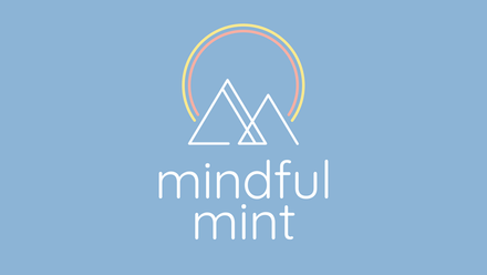 Logo: Mindful Mint logo on a light blue background.