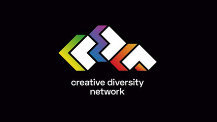 Creative Diversity Network Logo on black background.